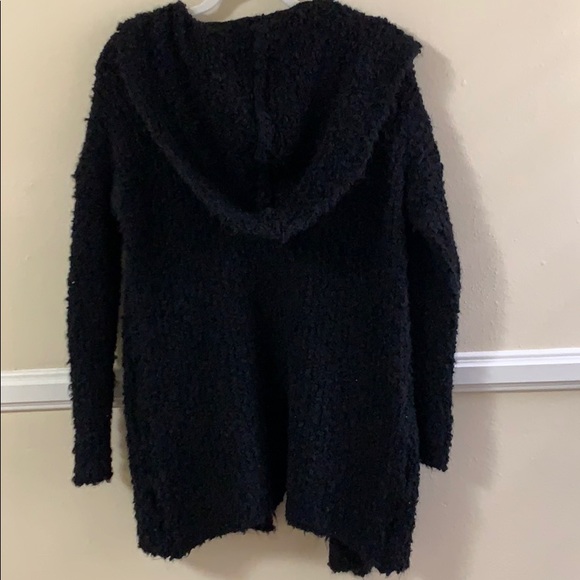 Brandy❤︎Melville fuzzy open front hooded cardigan - Picture 3 of 5